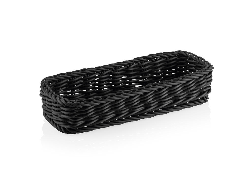 Cutlery basket Black 27x10x5 cm Weaver Pro