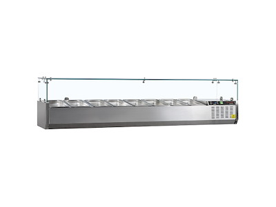 Køleopsats GN1/4 x8 RF m/ glas top