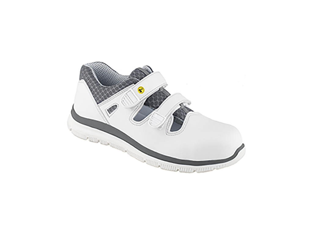 Safety shoes with velcro, white