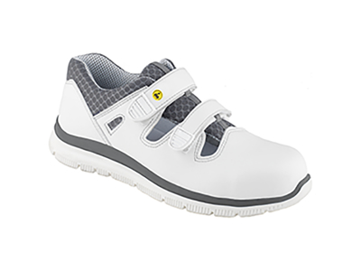 Safety shoes with velcro, white