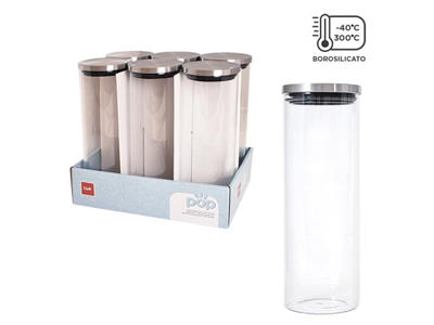 Storage jar 1.9 L with steel lid