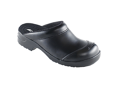 Safety clogs w/o heel cap, w/fiber sole black