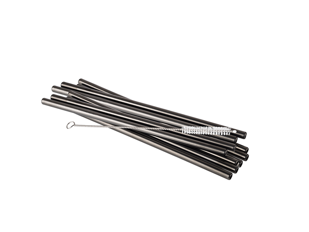 Straws 10 pcs 21.5 cm Ø 8 cm Gunmetal