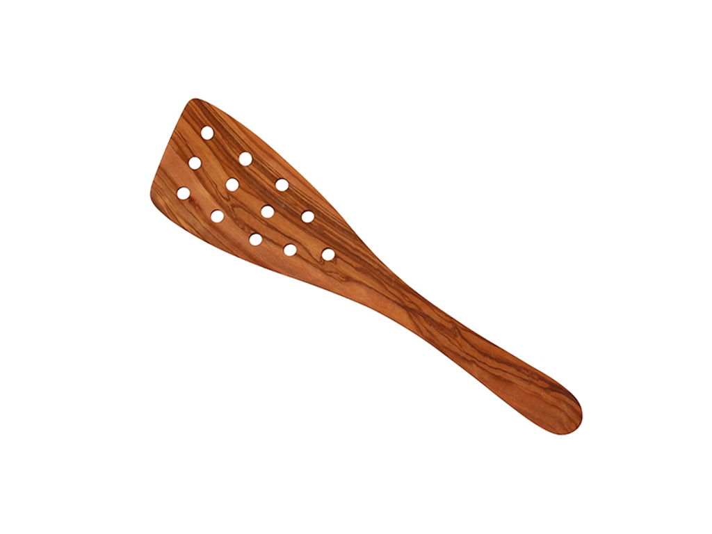 Palette 32 cm with holes olive wood