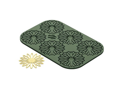 Tuile Daisy flower Ø6 cm 6 pcs