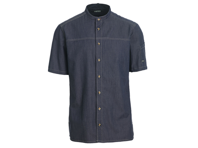 Chef shirt short sleeve Dark Ocean S