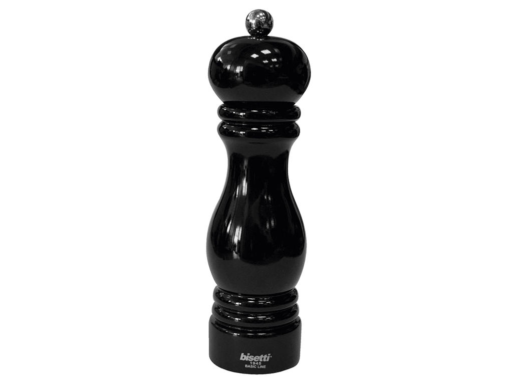 Pepper mill 19 cm Black lacquer Bisetti