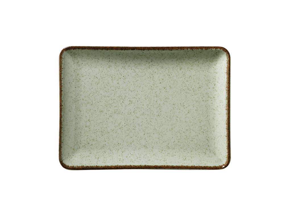 Plate rect 27x20 cm Pearl Green