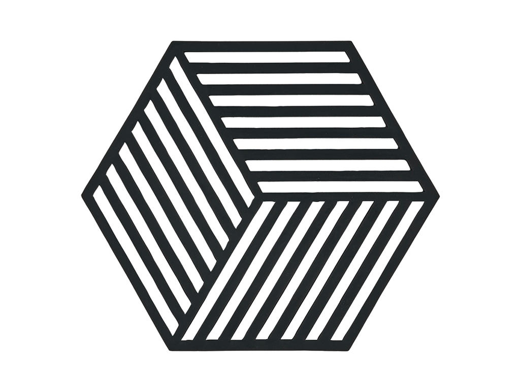 Table mat Zone Hexagon 16x14 cm Black