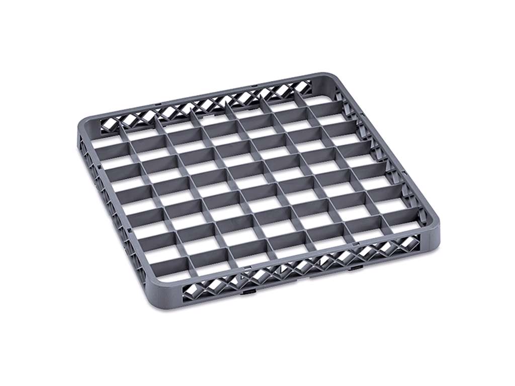Dishwashing tray risers for glasses 49 compartments