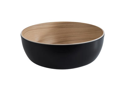 Melamine Bowl Frida Black/wood Ø21.5 cm