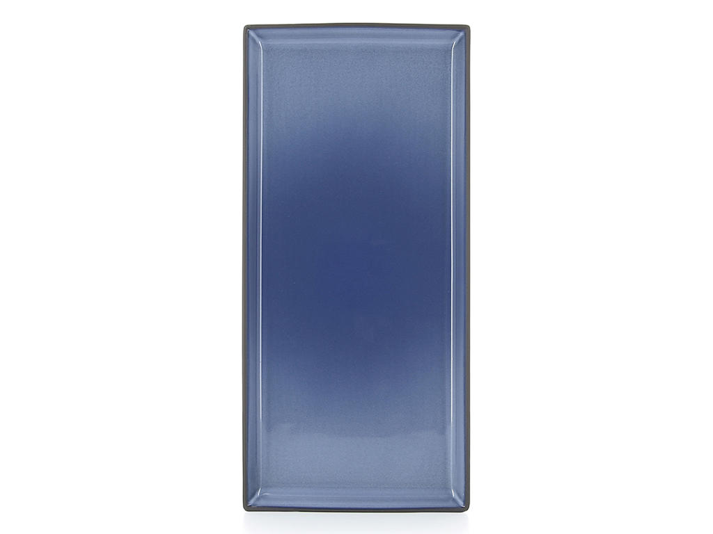Plate Rectangle 32.5x15 cm Blue Equinoxe