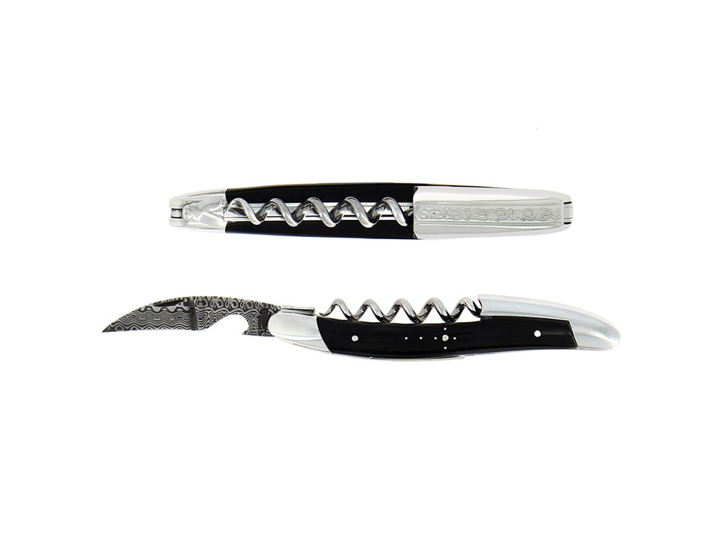 Waiter corkscrew Damascus Black