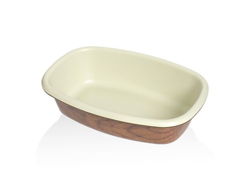 Tray Snack 16x24 cm Wood look/White