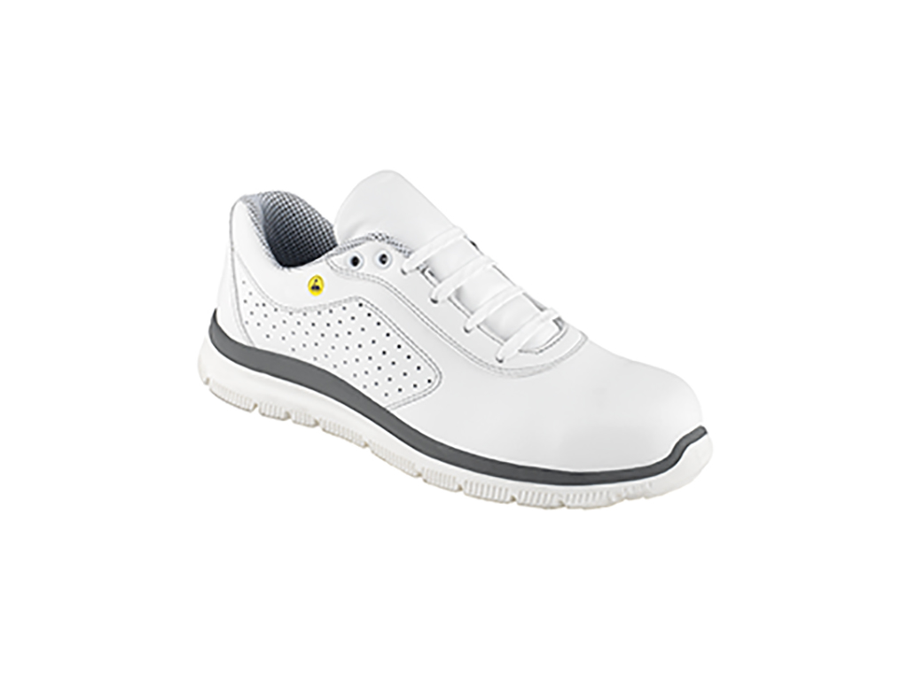 Safety shoes with lace wide white size 42
