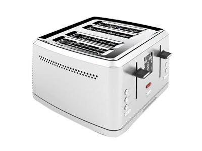 Toaster 4 Slices incl. Grid for Buns
