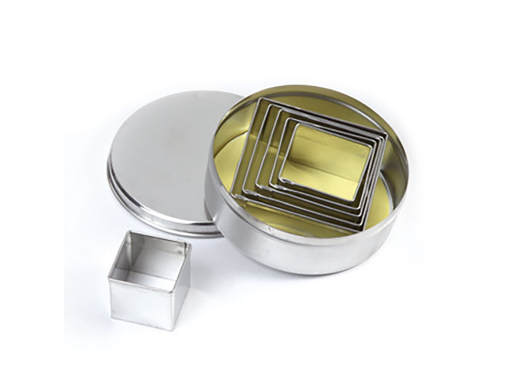 Cookie Cutter Set Square 6 pcs 30-65mm