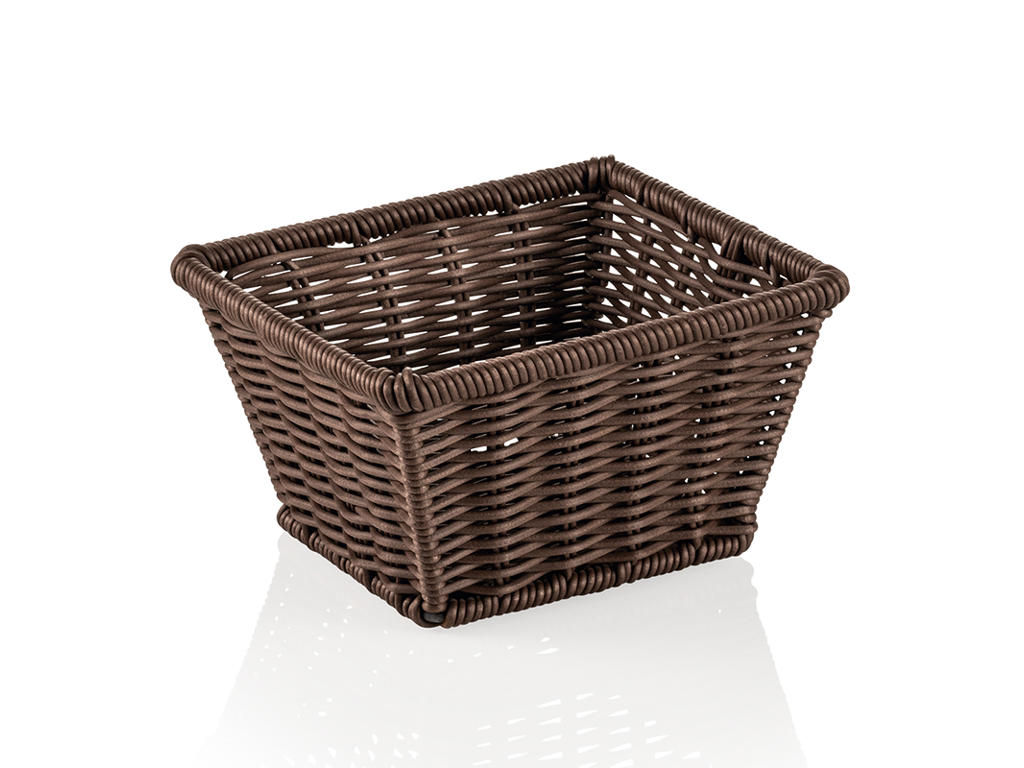Basket Brown 1/6GN 17.5x16x10 cm Weaver Pro