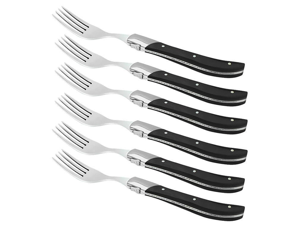 Laguiole Fork Black Ebony 6 pcs. Hâws