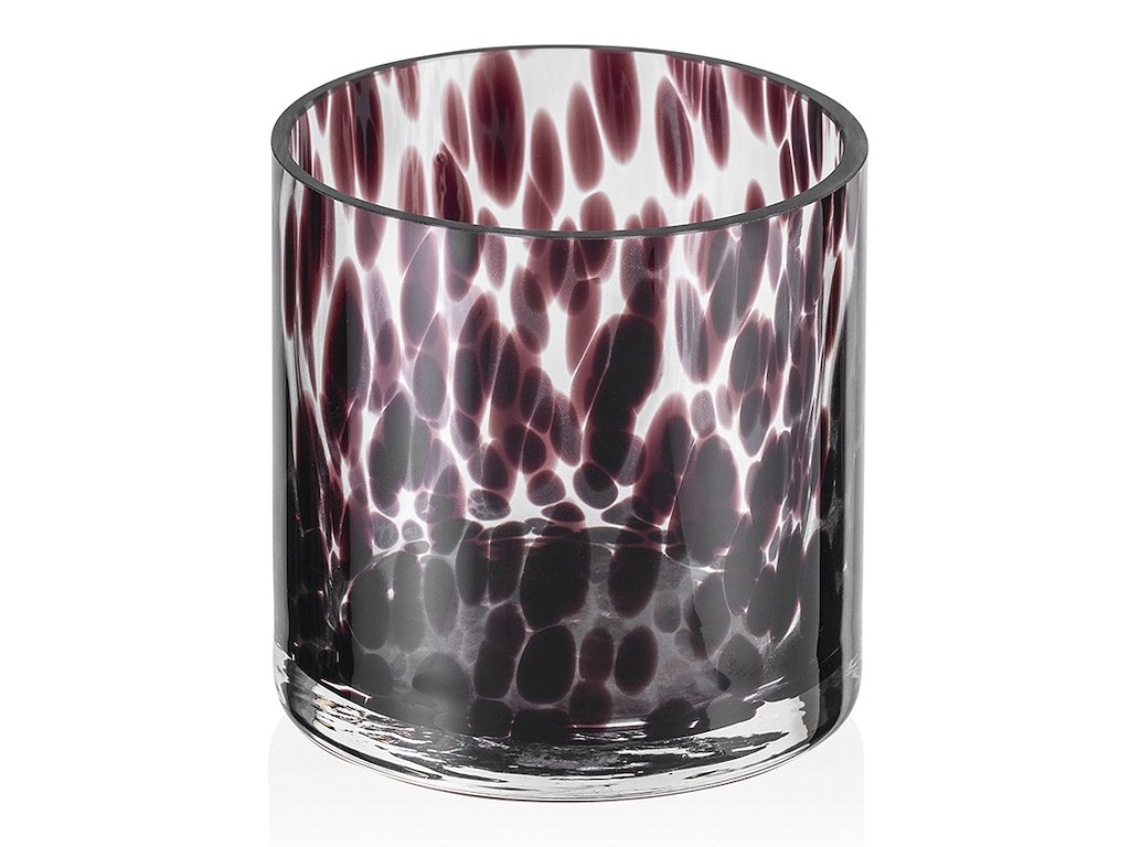 Candle holder Ø9x9 cm Glass Sprinkles Bramble