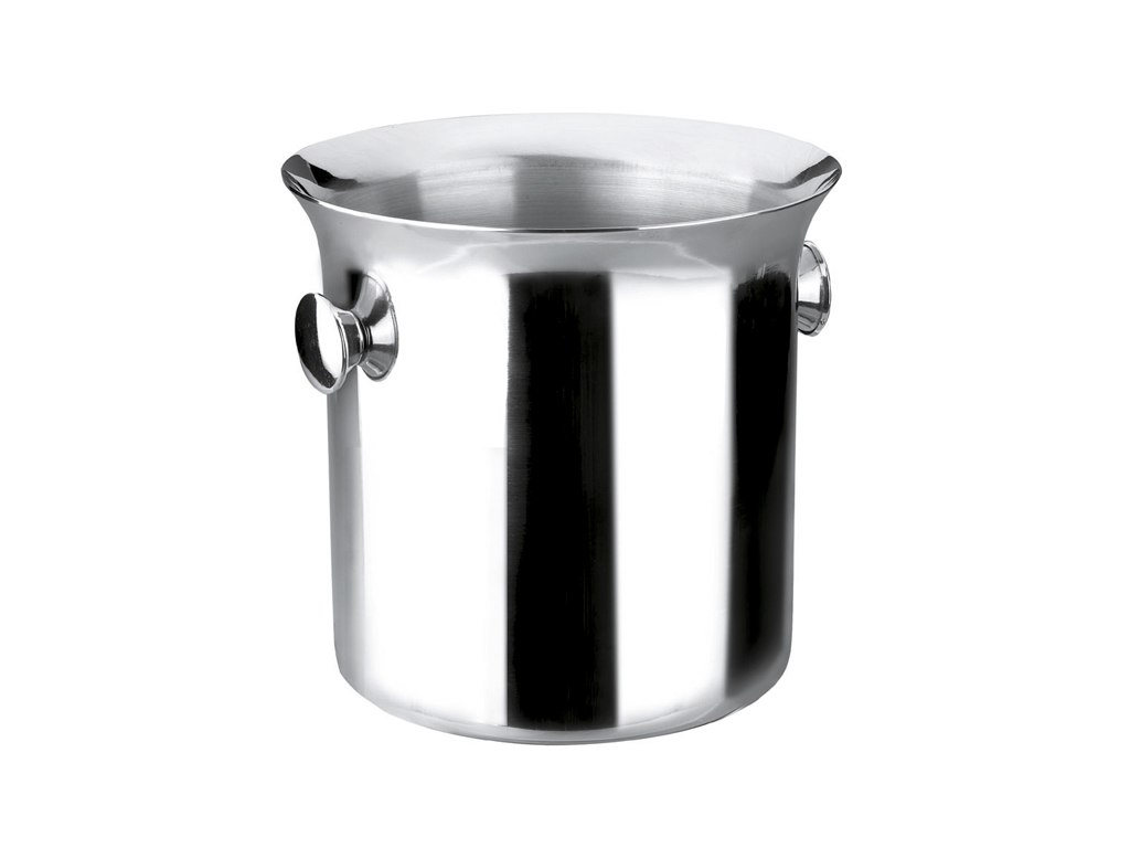 Wine cooler ø 18 cm in polished stainless steel