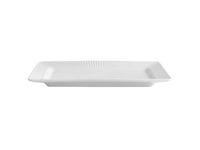 Tray Rectangular Pleated 26x14 cm White