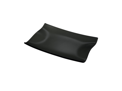 Cera Plate black rectangular 320x210 mm