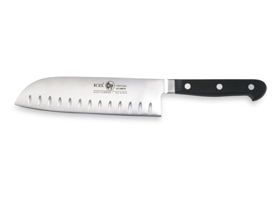 Santoku Knife - Stainless Steel - Black - 180mm - Air Cut