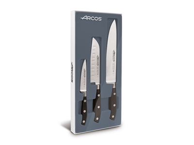Knife set, 3 pieces, Arcos Riviera, Black