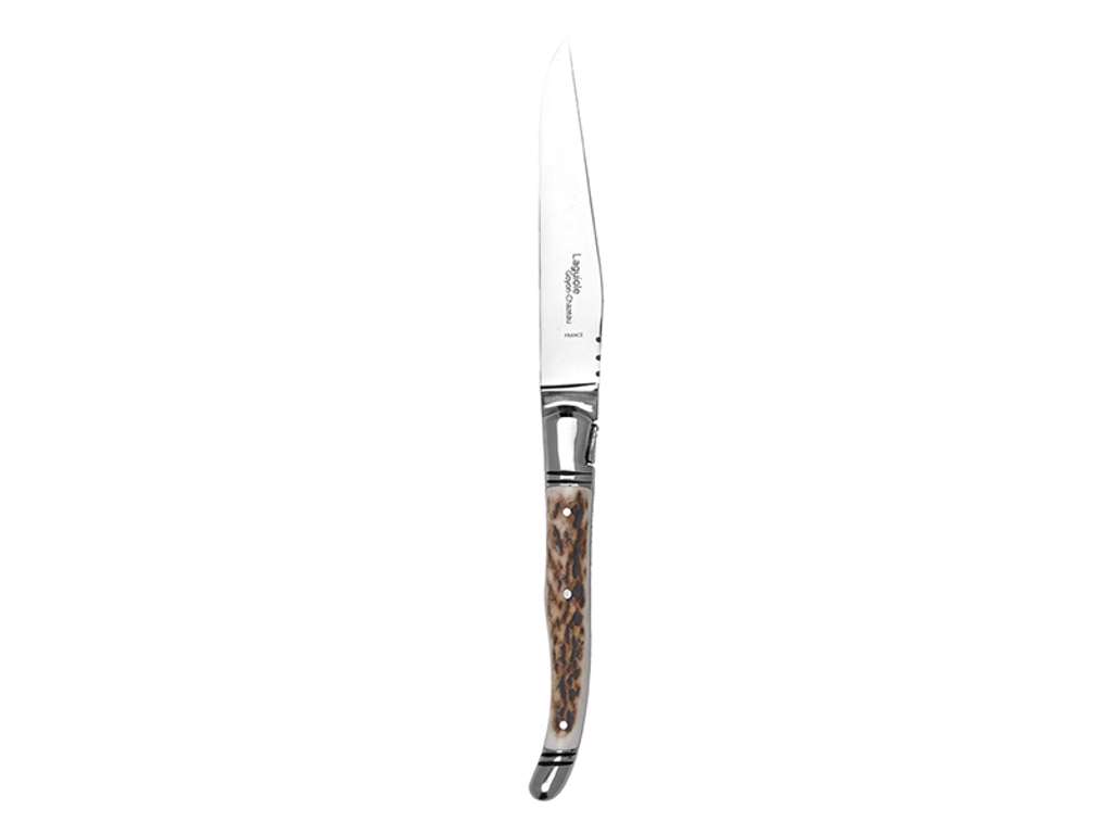 Steak knife, Laguiole Prestige, Handle of deer horn
