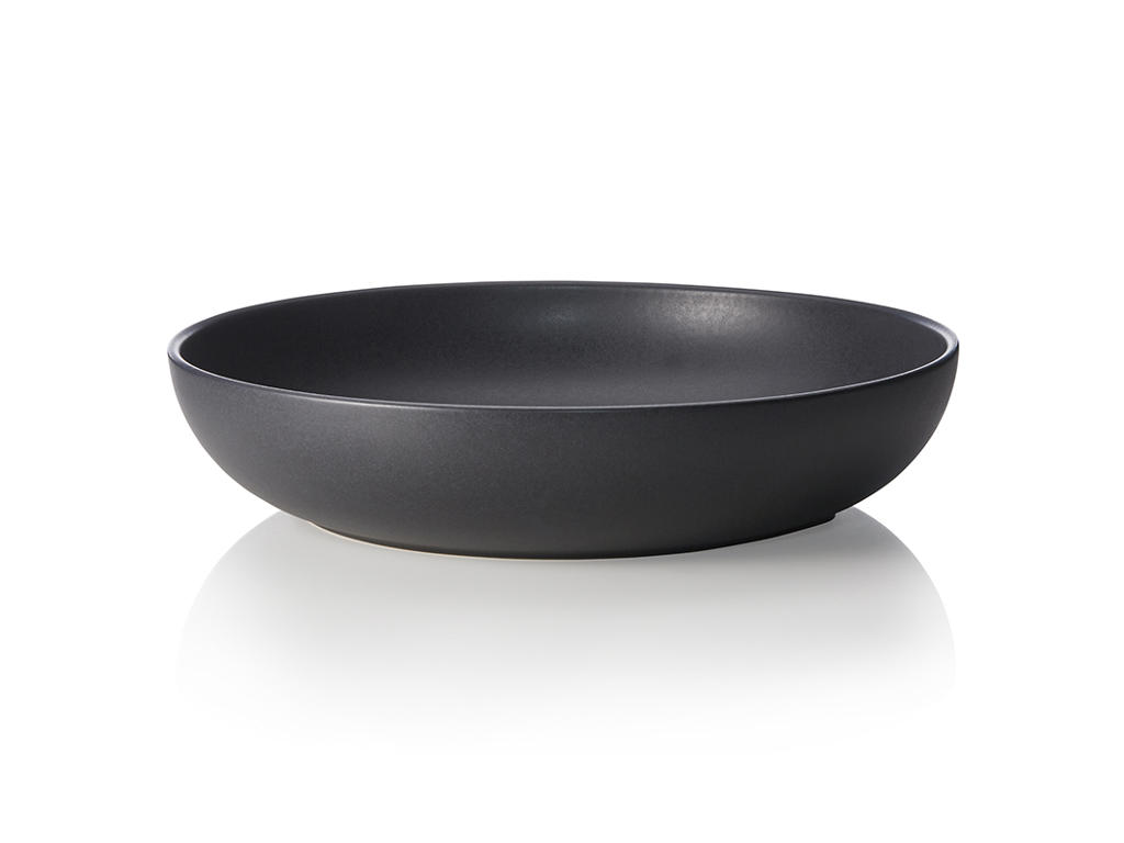 Serving Bowl in Stoneware Black Size 3L - Ø 33cm - 70x330x330mm