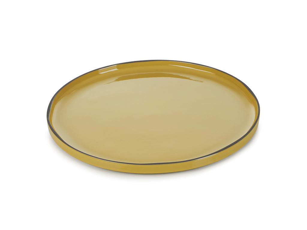 Plate 20x30 cm Yellow Caractere
