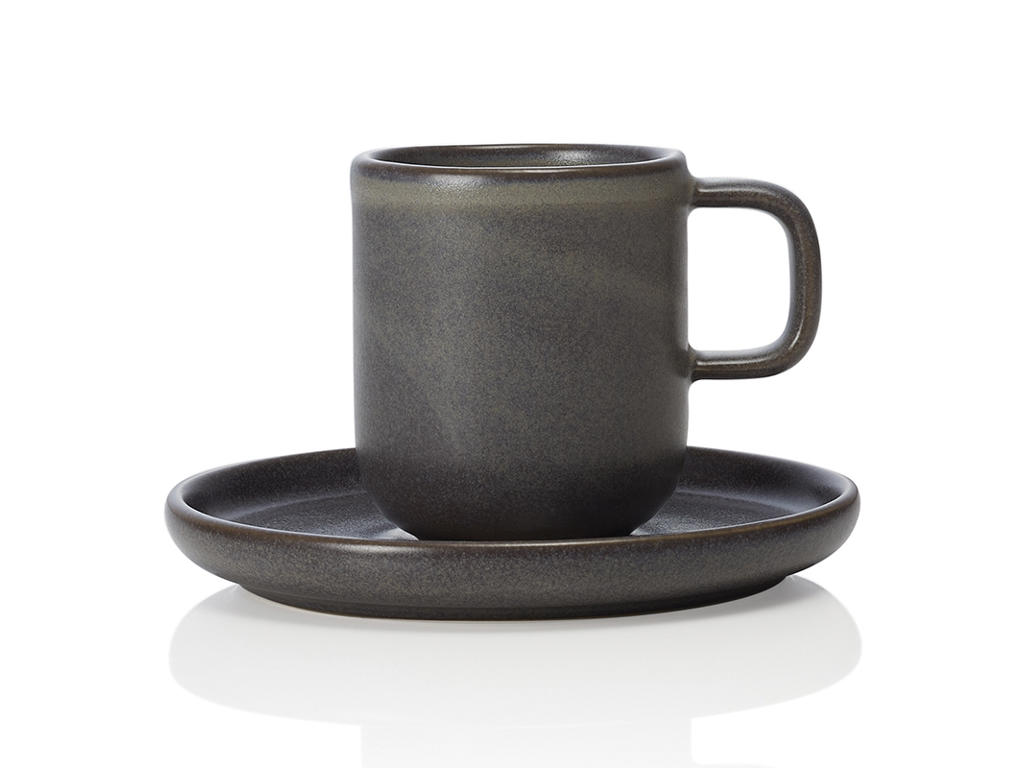Gray Stoneware Espresso Cup 90ml - 65x55x55mm