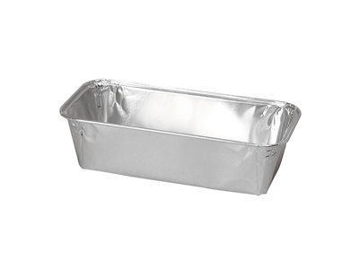 Aluminum tray w/lid 550 ml 8.8x18.8 cm 100 pcs.