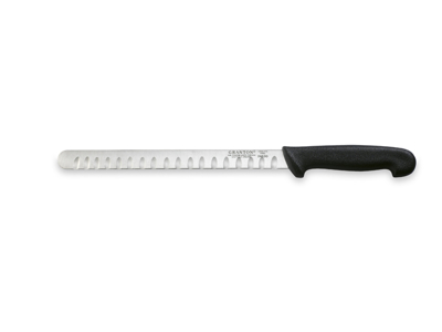 Salmon knife, 26 cm, Granton, Black, with air cut