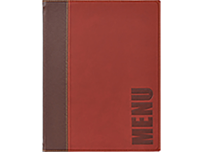 Menu card A5 wine red 1 display/4 pages Trendy