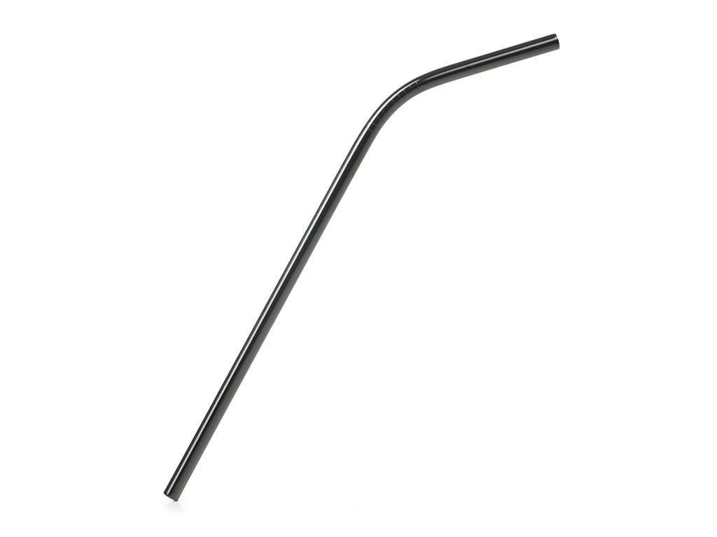 Brush for straws 21.5x6 cm Black stainless steel Inspired By