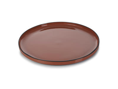 Plate 20x30 cm Brown Caractere