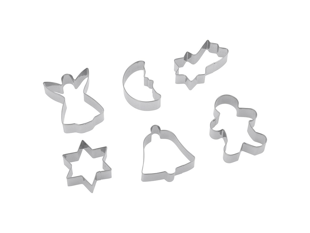 Cookie cutter set 6 pcs. Christmas motifs