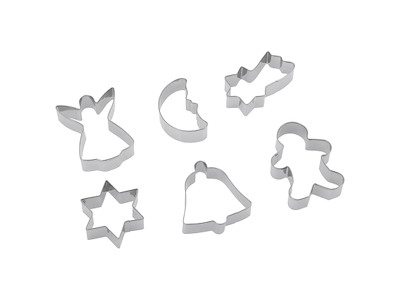 Cookie cutter set 6 pcs. Christmas motifs