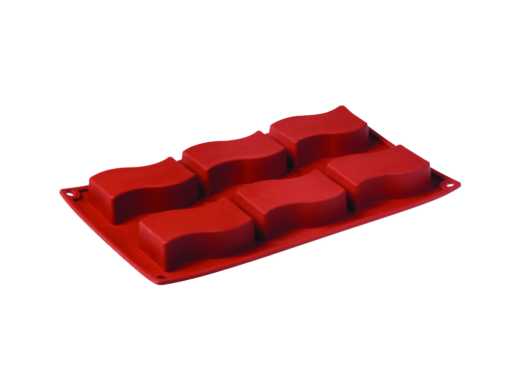 Baking mold Silicone 1/3 GN, 6 wave-rectangle