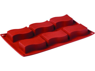 Baking mold Silicone 1/3 GN, 6 wave-rectangle