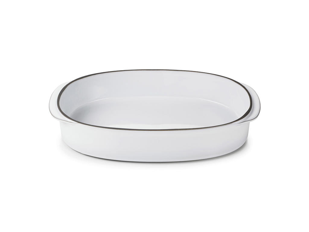 Oval Dish 34x25 cm White Caractere Culinaire