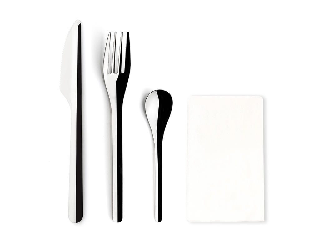 Cutlery package with napkin cardboard box 1 set