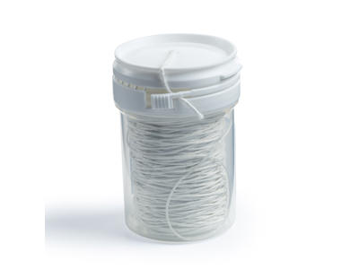 Binding yarn of linen in plastic can, 175 m, 50 g