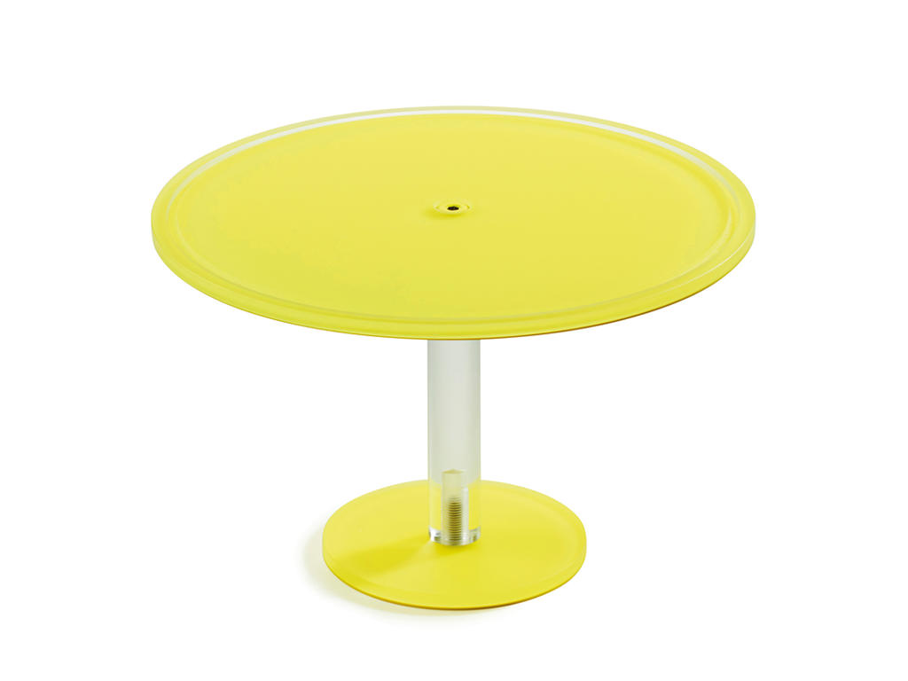 Cake stand on foot 33 cm Yellow Mealplak