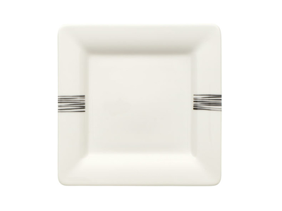 Black Lines Day Plate square flat 16x16 cm