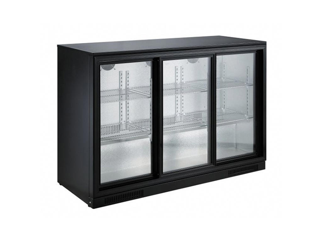 Backbar with 3 sliding doors