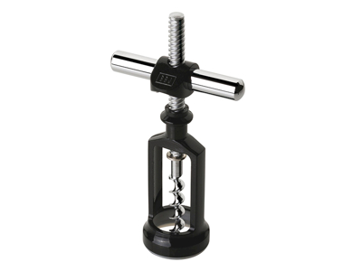 Wing corkscrew with screw handle black BOJ