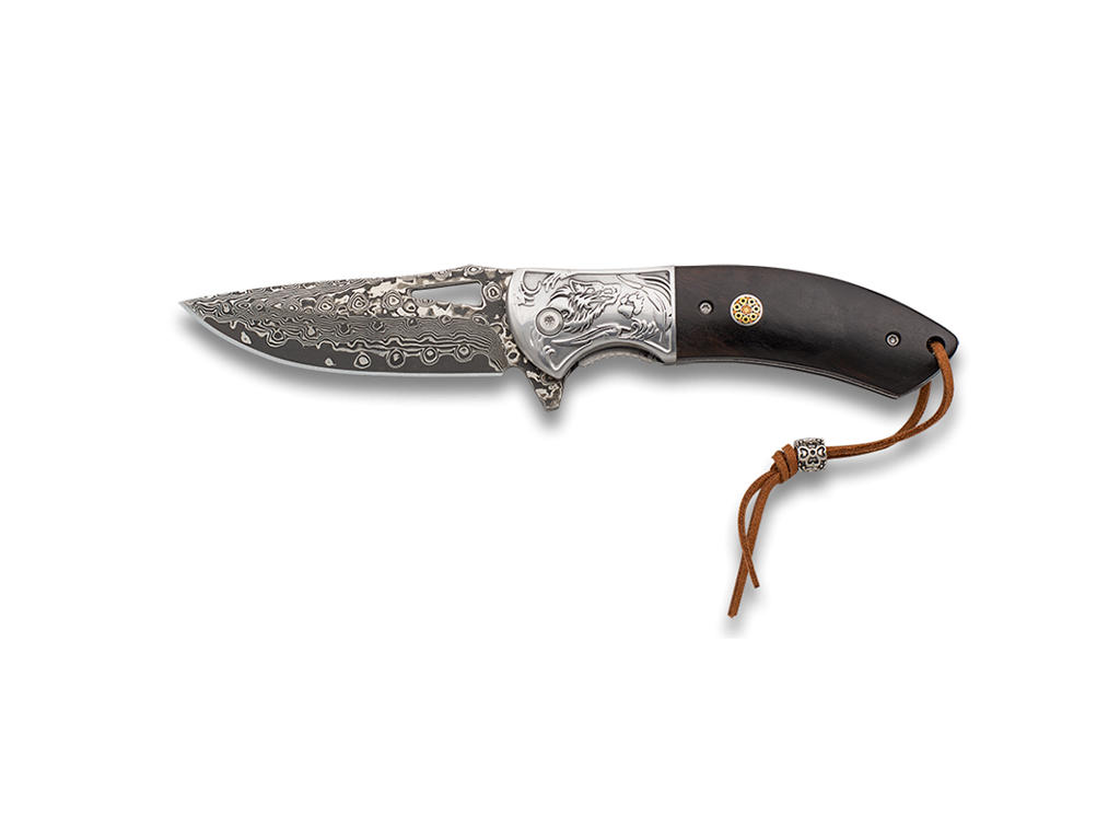 Albainox Damascus Pocket Knife, 73 layers 8.5 cm